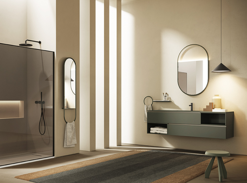 La collezione Yang disegnata dal designer Enrico Cesana per Ardeco rende dinamico l’ambiente bagno 